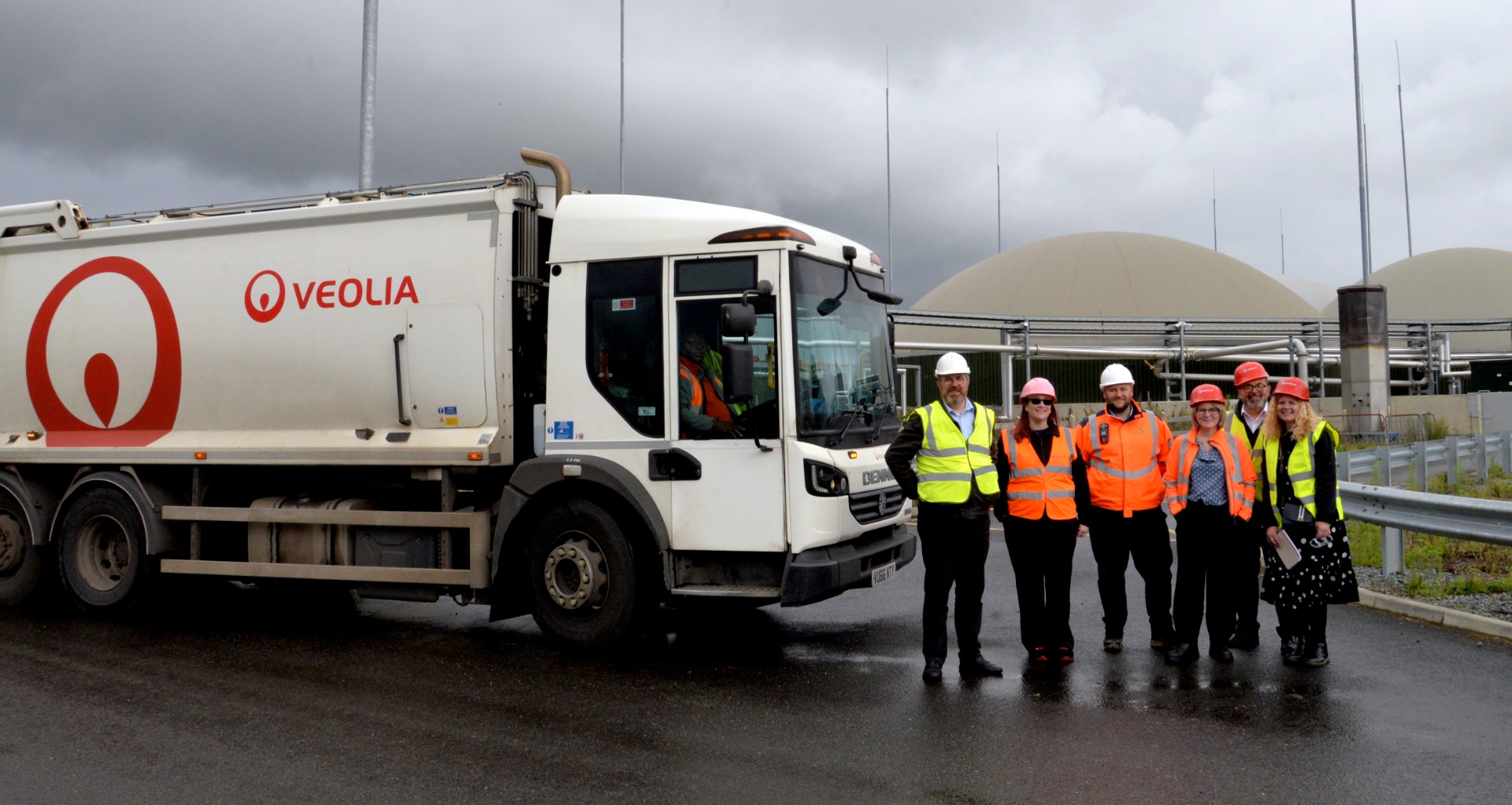 Roys and Veolia Teams next to waste disposal van